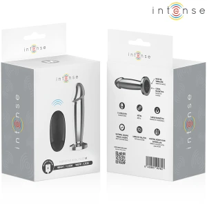 INTENSE - ANALNY PLUG 10 WIBRACJI METALOWY DILDO Z PILOTEM M